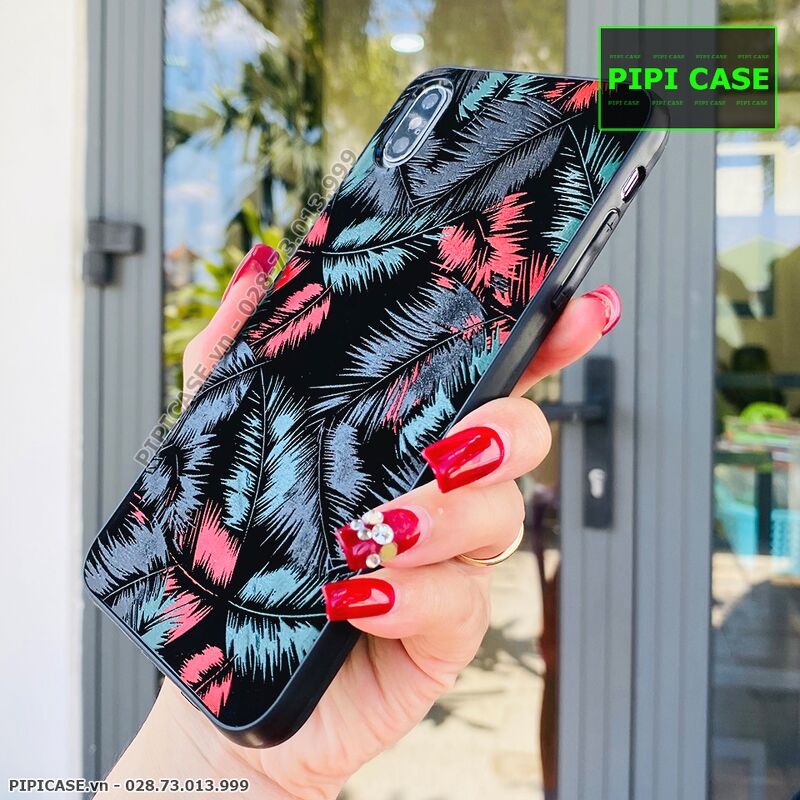 Ốp Lưng iPhone X / XS - Feathers - Đỏ