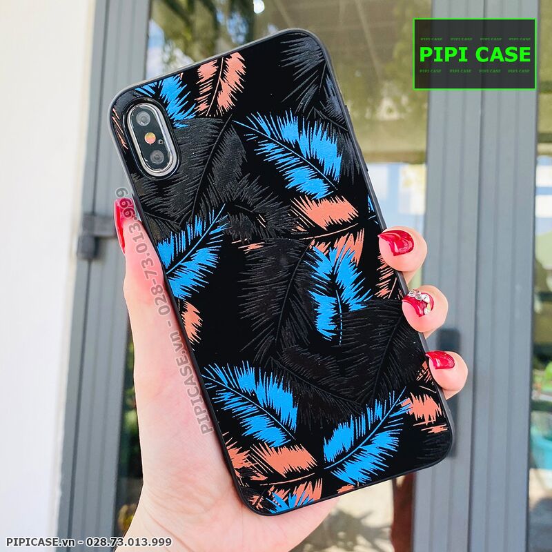 Ốp Lưng iPhone X / XS - Feathers - Xanh Dương
