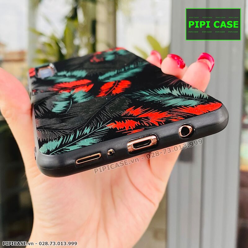 Ốp Lưng Samsung A7 2018 - Feathers - Đỏ