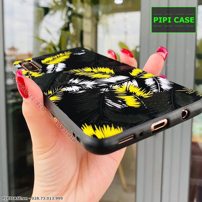 Ốp Lưng Samsung A7 2018 - Feathers - Vàng