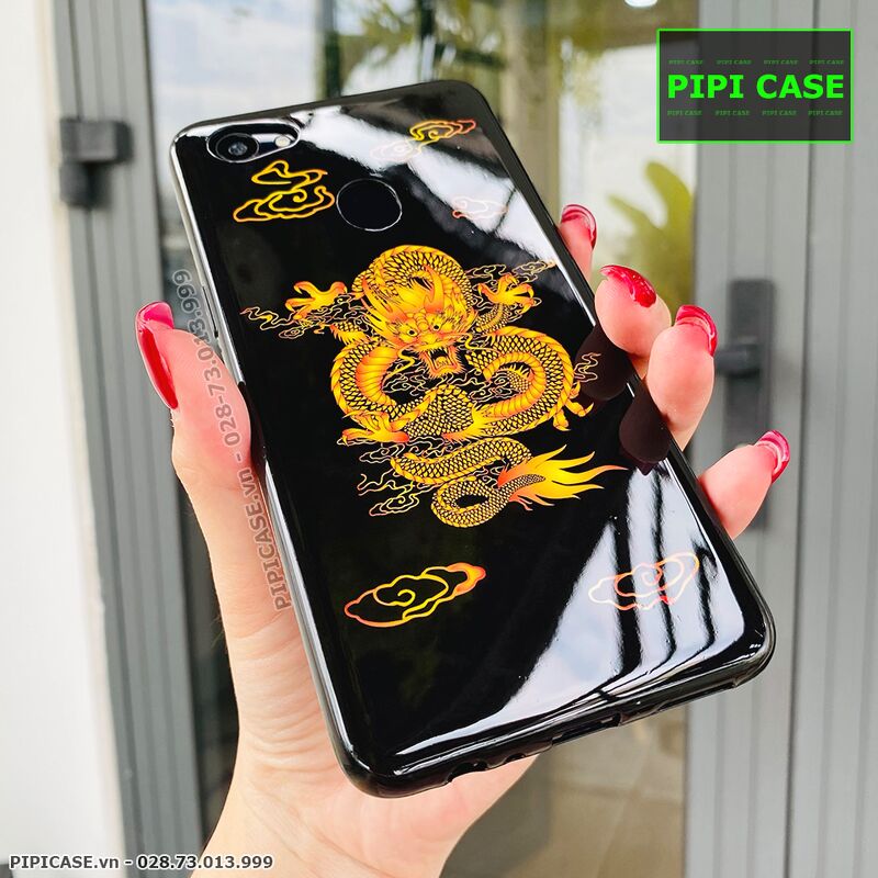 Ốp Lưng Oppo F7 - Mẫu 3D - Rồng Đen