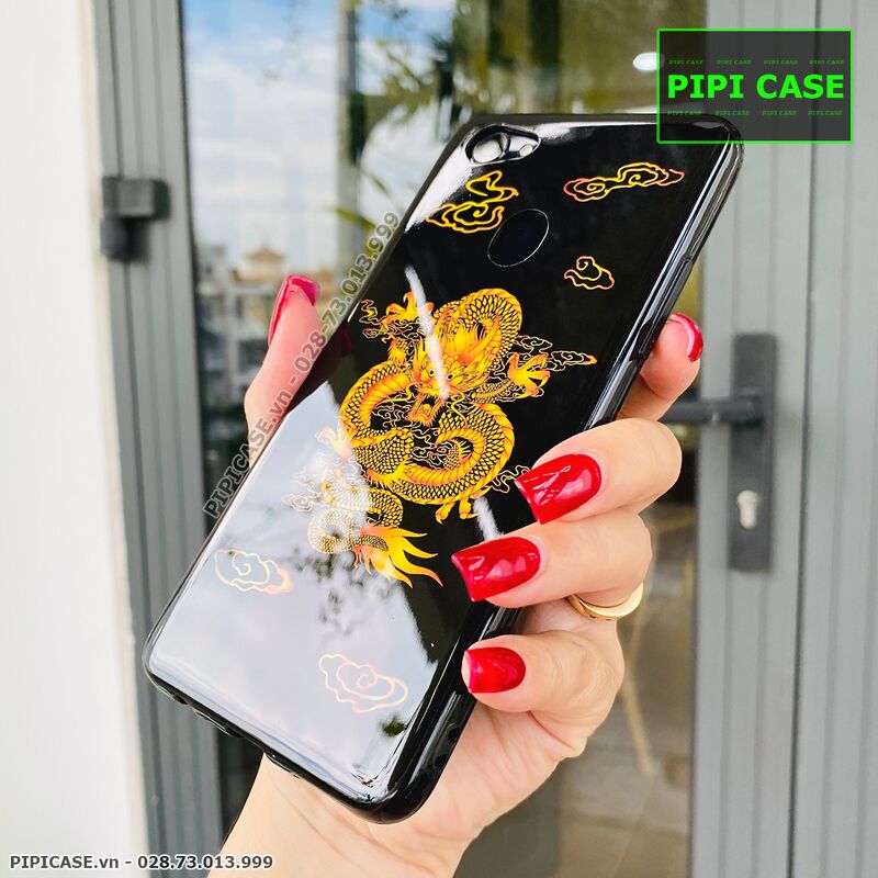Ốp Lưng Oppo F7 - Mẫu 3D - Rồng Đen