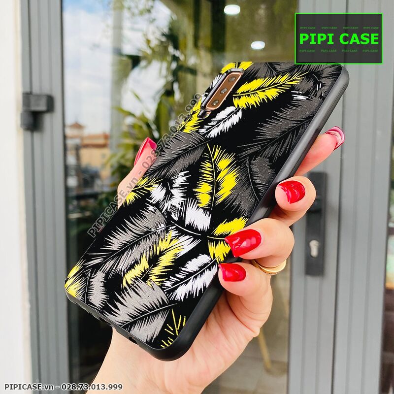 Ốp Lưng Samsung A7 2018 - Feathers - Vàng