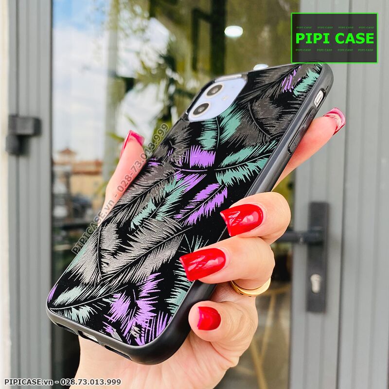 Ốp Lưng iPhone 11 - Feathers -Tím
