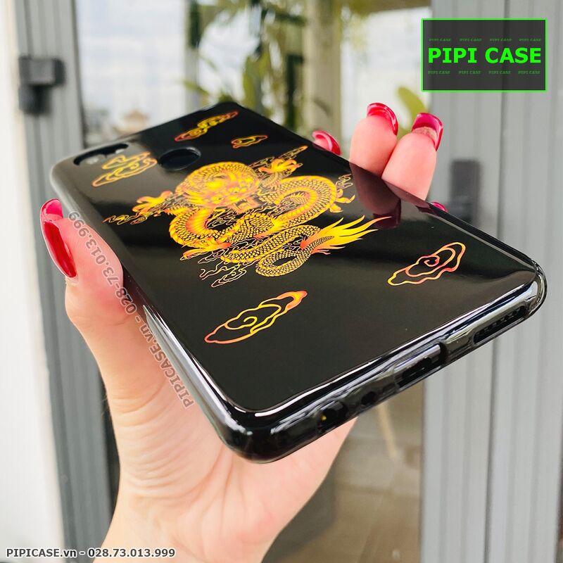 Ốp Lưng Oppo F7 - Mẫu 3D - Rồng Đen