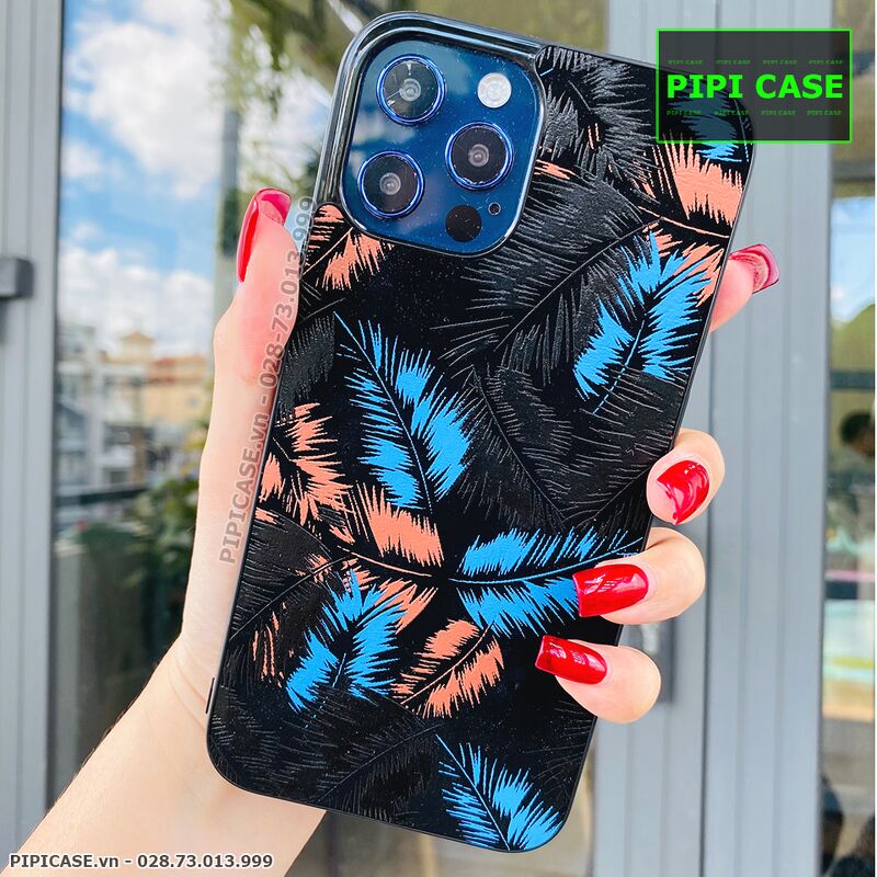Ốp Lưng iPhone 12 Pro Max - Feathers - Xanh Dương
