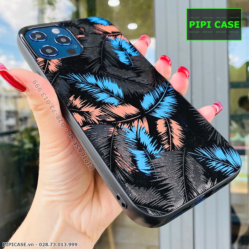 Ốp Lưng iPhone 12 Pro Max - Feathers - Xanh Dương