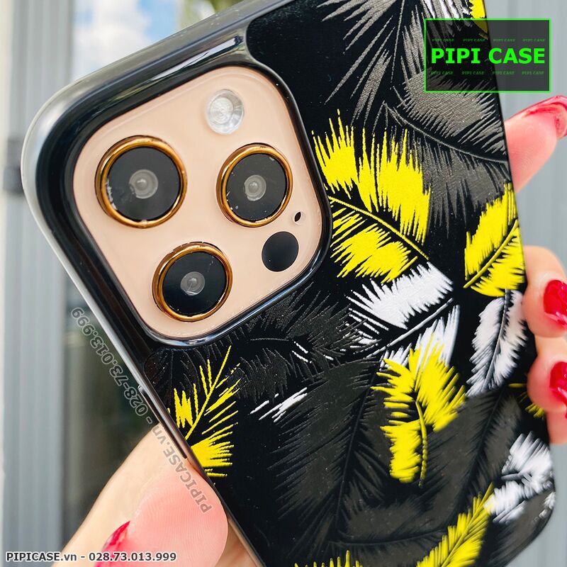 Ốp Lưng iPhone 12 Pro Max - Feathers - Vàng
