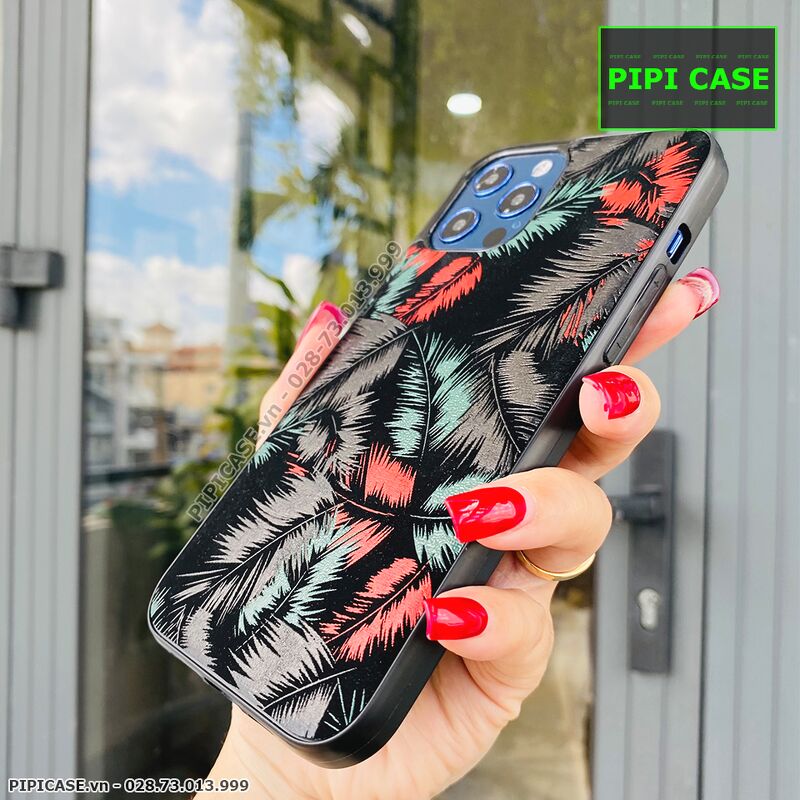 Ốp Lưng iPhone 12 Pro Max - Feathers - Đỏ
