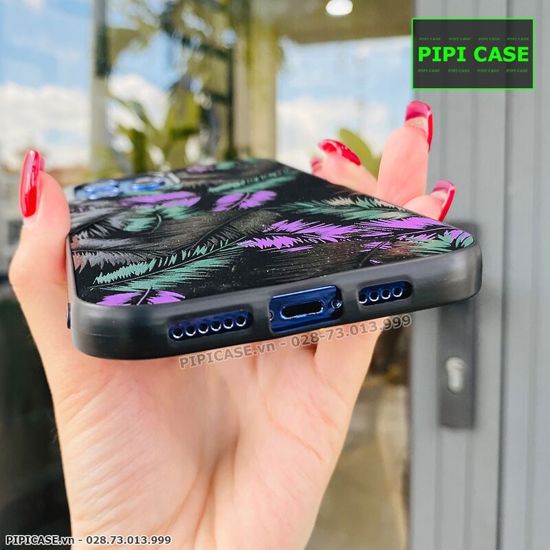 Ốp Lưng iPhone 12 Pro Max - Feathers - Tím