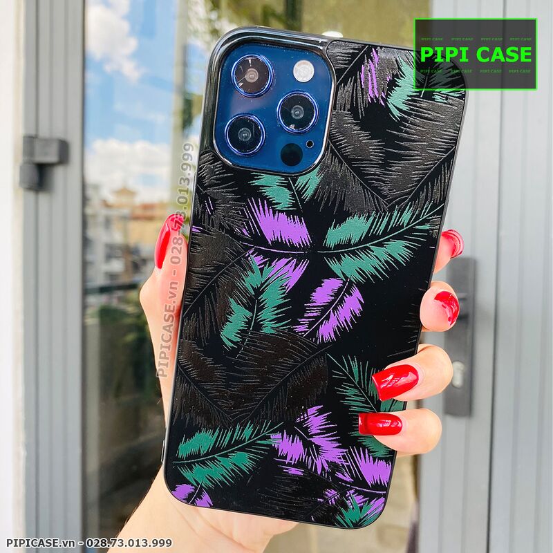 Ốp Lưng iPhone 12 Pro Max - Feathers - Tím