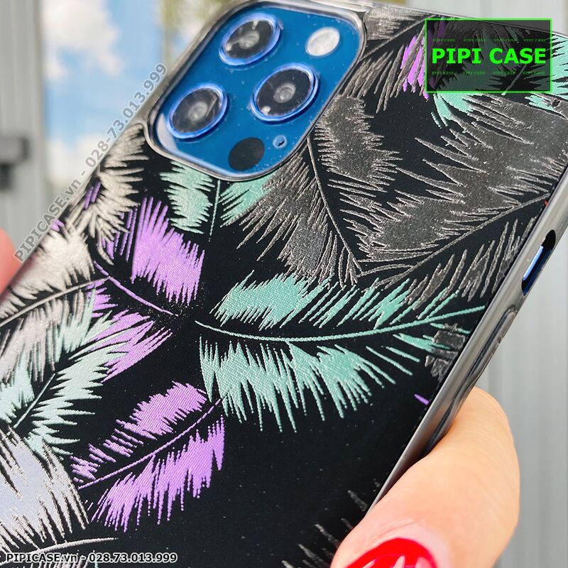 Ốp Lưng iPhone 12 Pro Max - Feathers - Tím