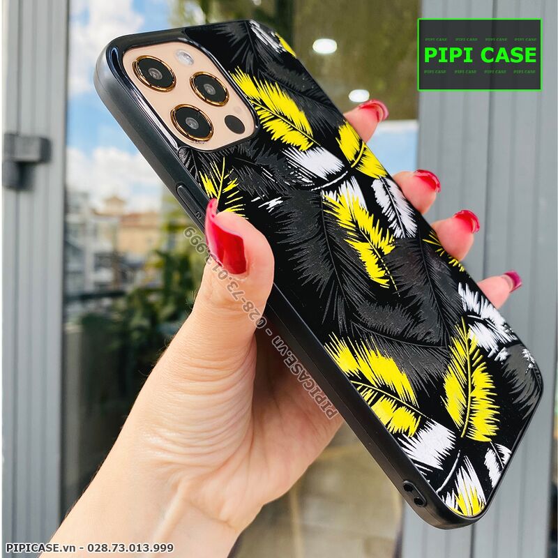 Ốp Lưng iPhone 12 Pro Max - Feathers - Vàng