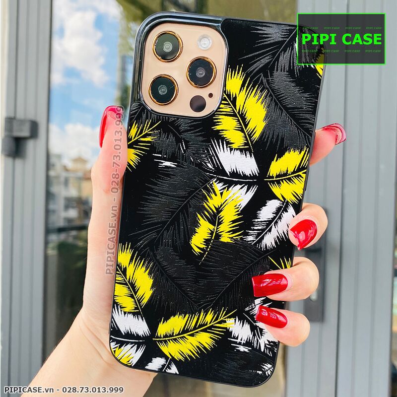 Ốp Lưng iPhone 12 Pro Max - Feathers - Vàng