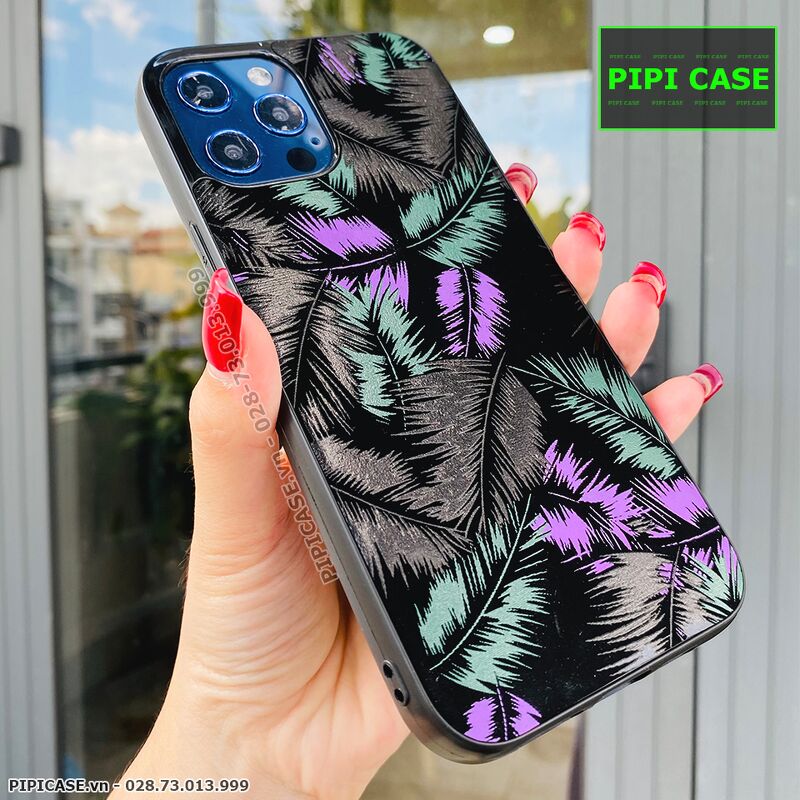Ốp Lưng iPhone 12 Pro Max - Feathers - Tím