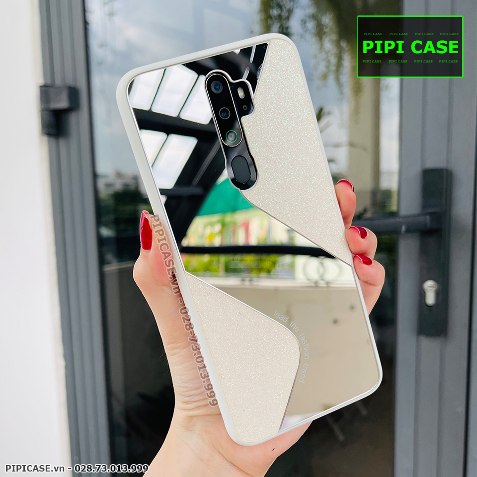 Ốp Lưng Oppo A5 2020 / A9 2020 - Glitter Mirror - Trắng