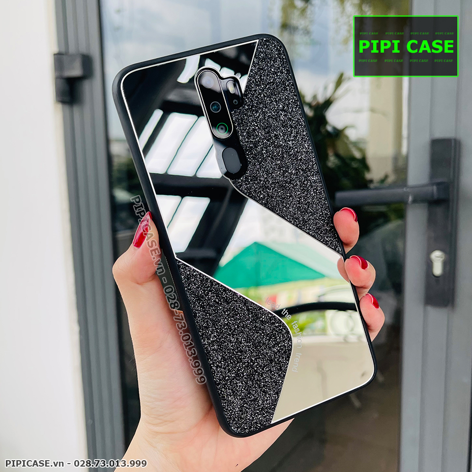 Ốp Lưng Oppo A5 2020 / A9 2020 - Glitter Mirror - Đen