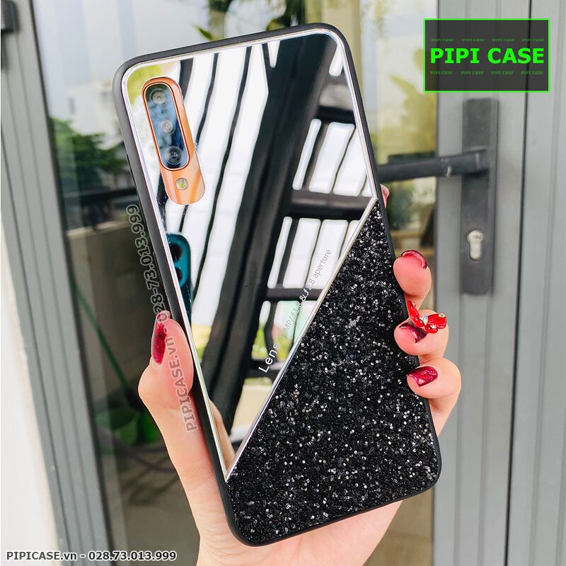 Ốp Lưng Samsung A70 - Super Diamond - Đen