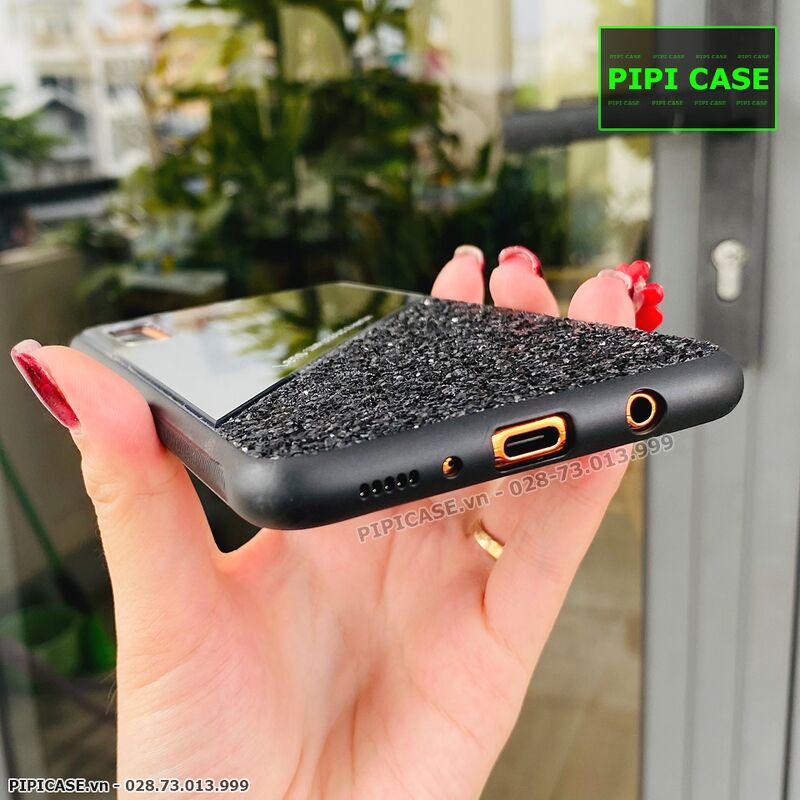 Ốp Lưng Samsung A70 - Super Diamond - Đen