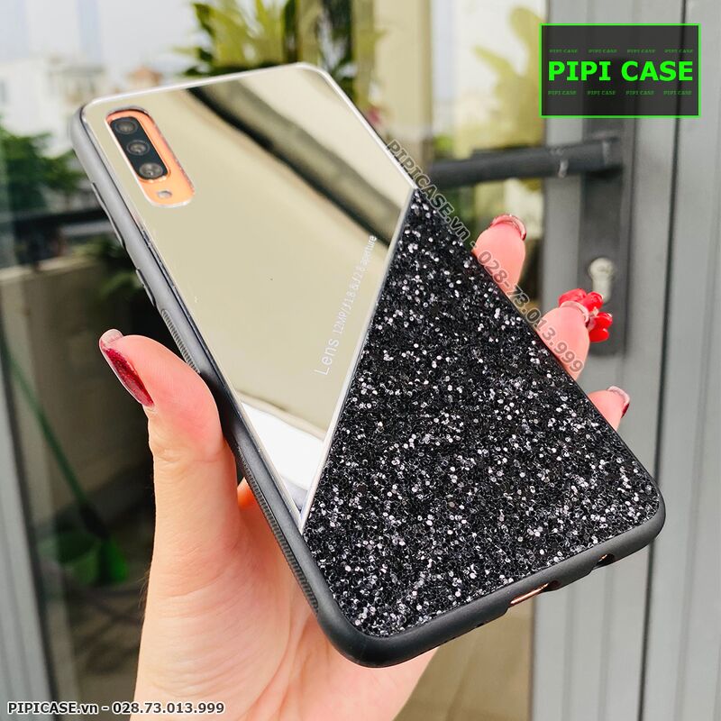 Ốp Lưng Samsung A70 - Super Diamond - Đen
