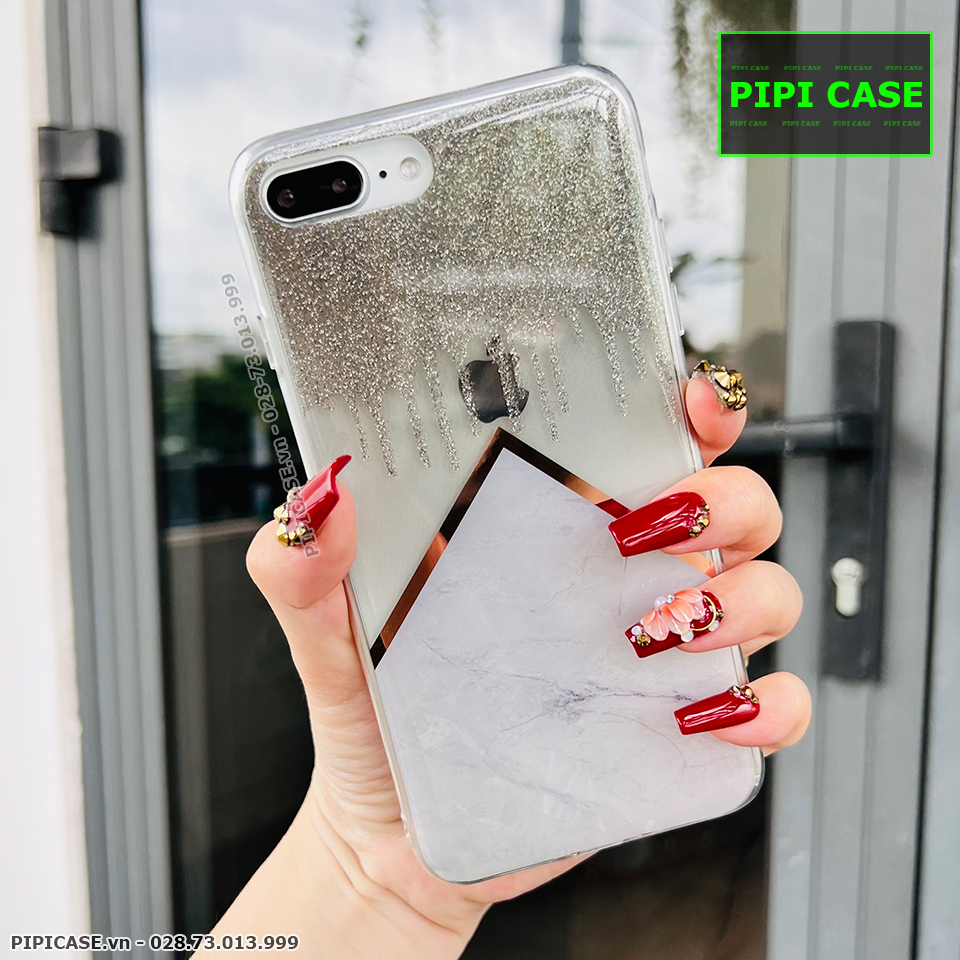 Ốp Lưng iPhone  8 Plus - Sao Băng - Xám