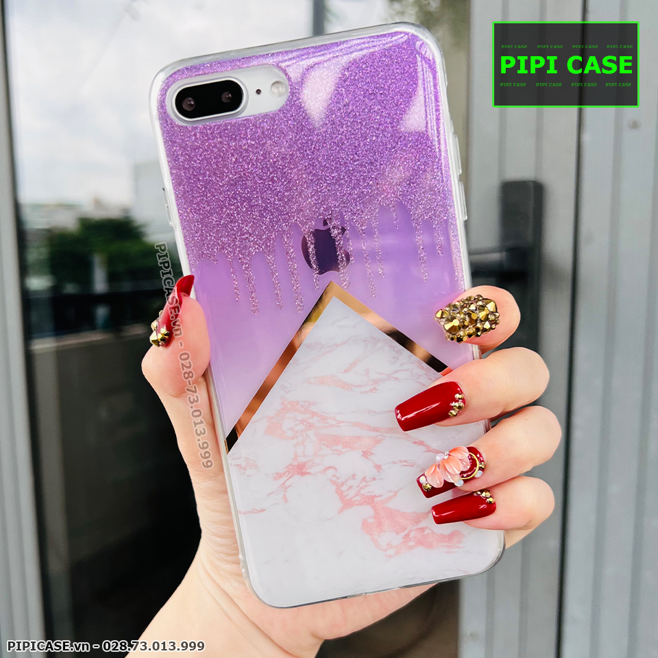 Ốp Lưng iPhone 8 Plus - Sao Băng - Tím