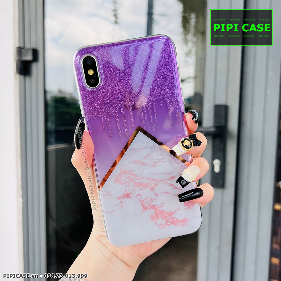 Ốp Lưng iPhone XS Max - Sao Băng - Tím