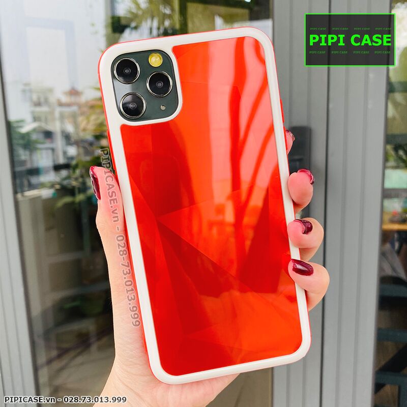 Ốp Lưng iPhone 11 Pro Max - Glass 6D - Đỏ