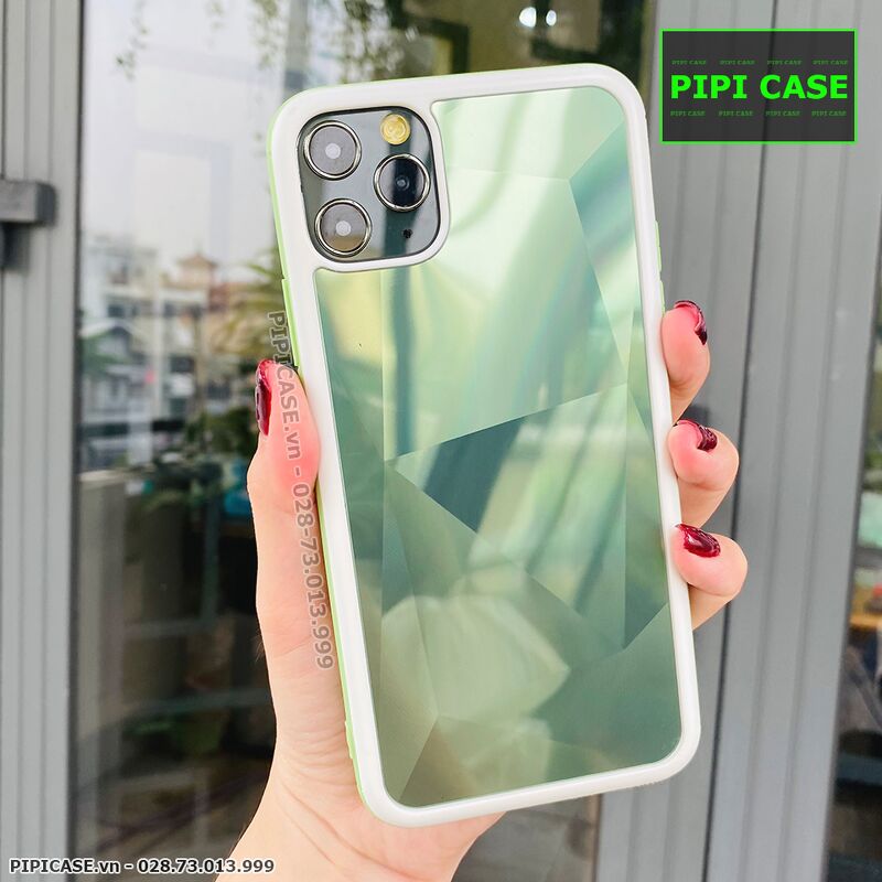 Ốp Lưng iPhone 11 Pro Max - Glass 6D - Xanh