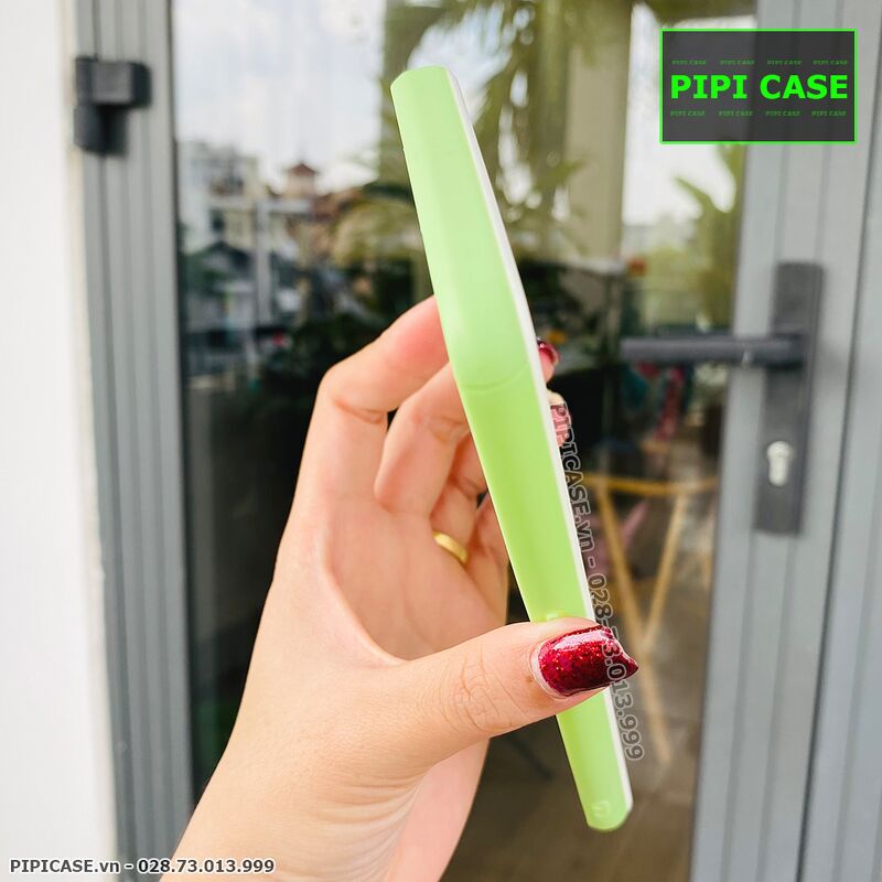 Ốp Lưng Oppo A5 2020 / A9 2020 - Kim Cương 6D - Xanh Viền Trắng