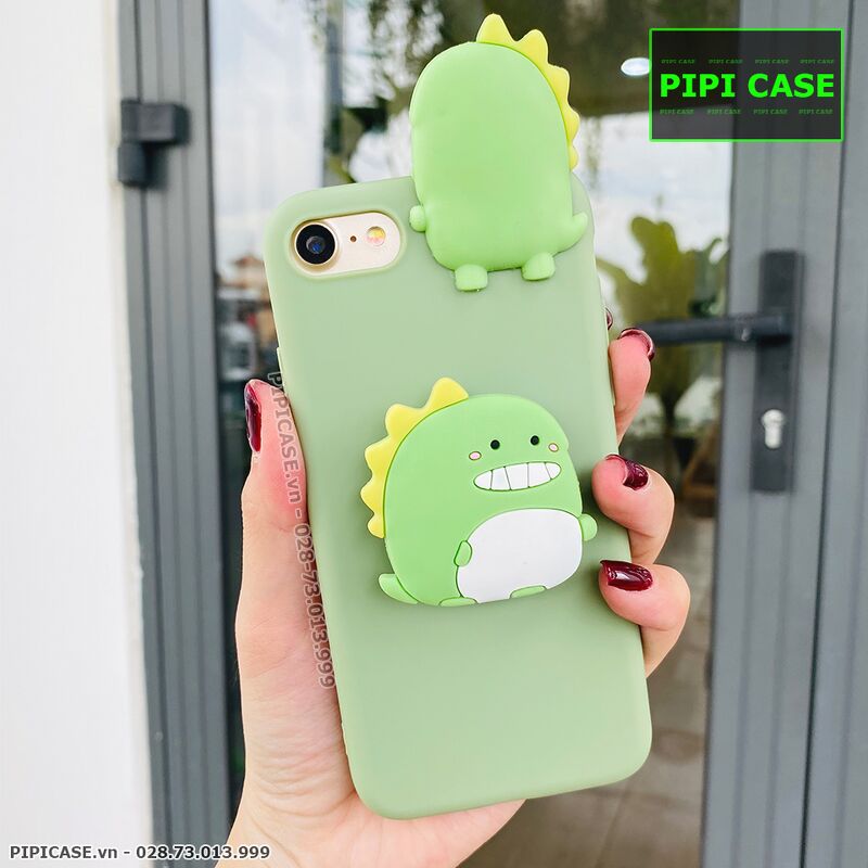 Ốp Lưng iPhone 7 / 8 - Pop Khủng Long - Xanh