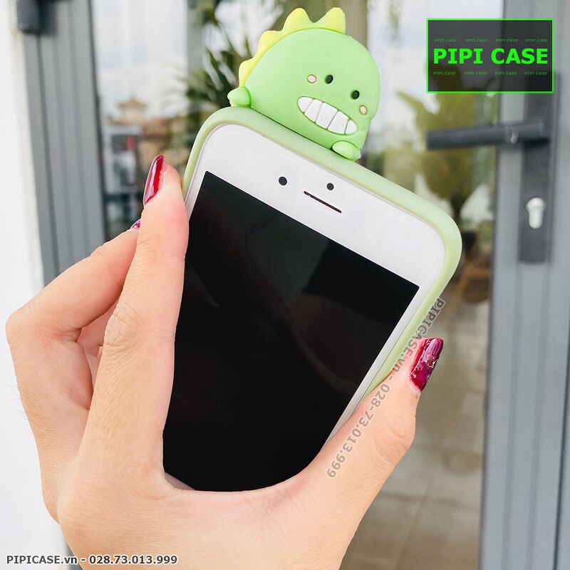 Ốp Lưng iPhone 7 / 8 - Pop Khủng Long - Xanh