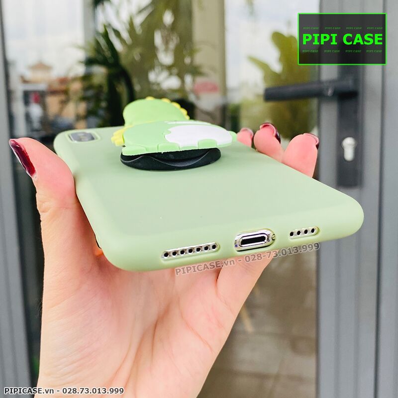 Ốp Lưng iPhone XS Max - Pop Khủng Long - Xanh