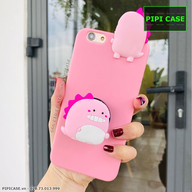 Ốp Lưng Oppo F1s - Pop Khủng Long - Hồng