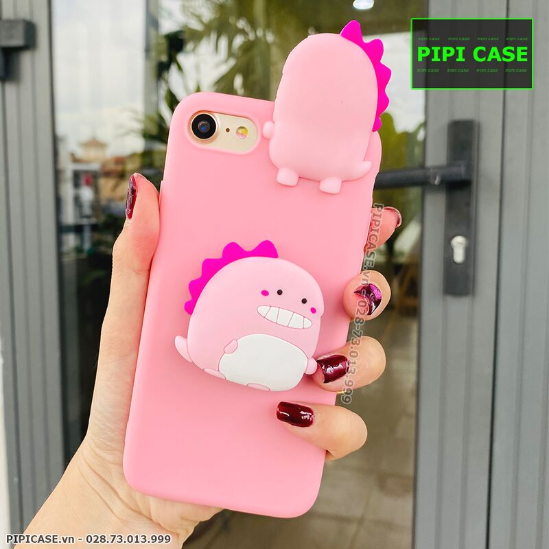Ốp Lưng iPhone 7 / 8 - Pop Khủng Long - Hồng