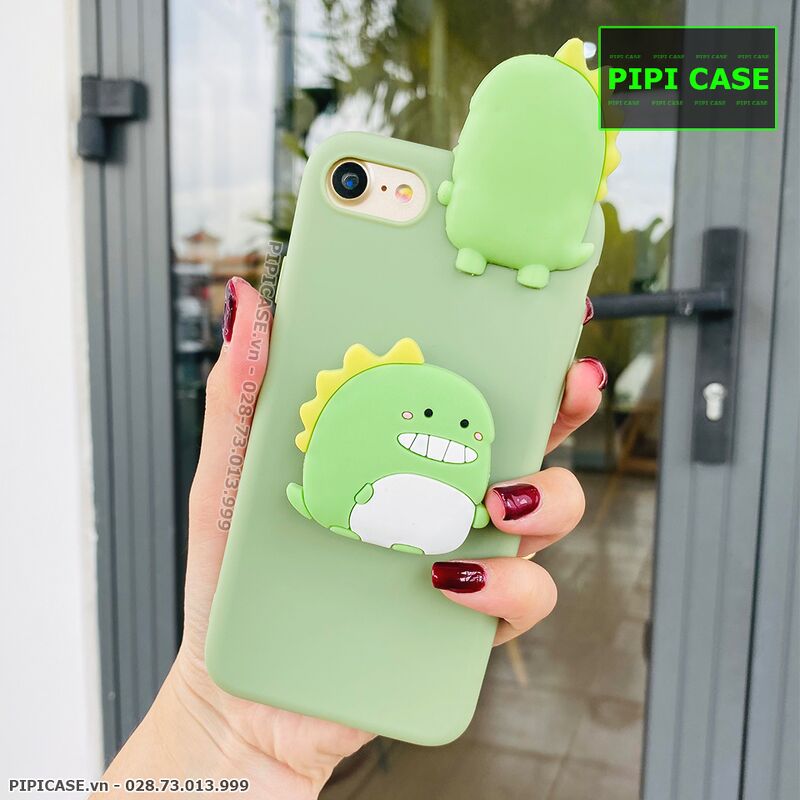 Ốp Lưng iPhone 7 / 8 - Pop Khủng Long - Xanh