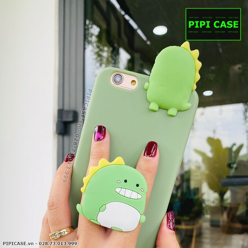 Ốp Lưng Oppo F1s - Pop Khủng Long - Xanh