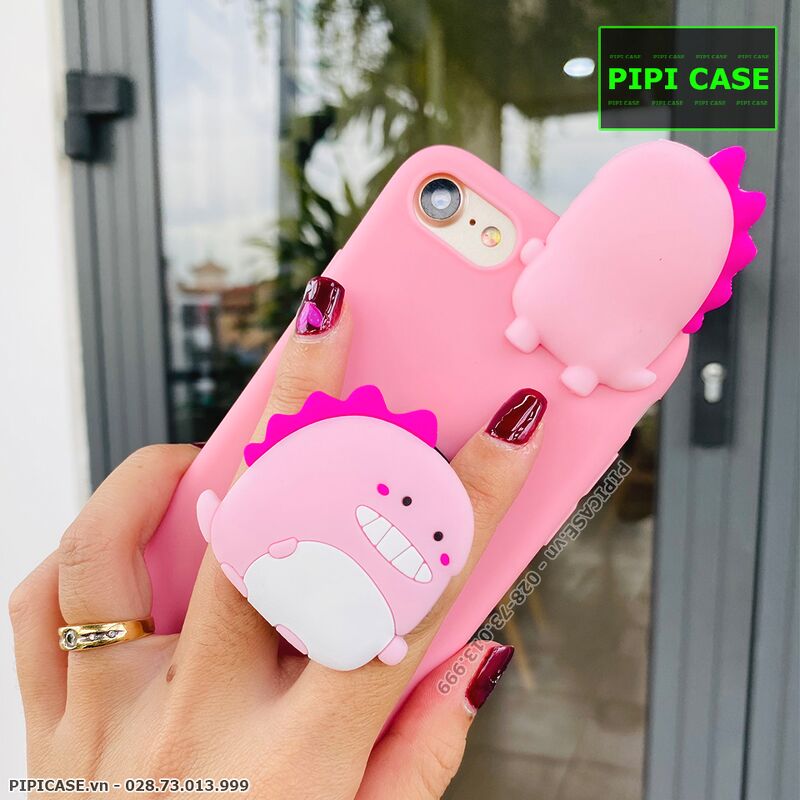 Ốp Lưng iPhone 7 / 8 - Pop Khủng Long - Hồng