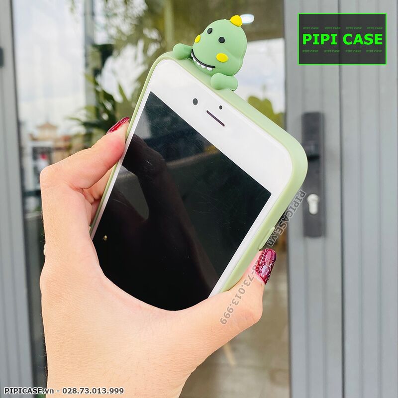 Ốp Lưng iPhone 6S - Khủng Long - Xanh