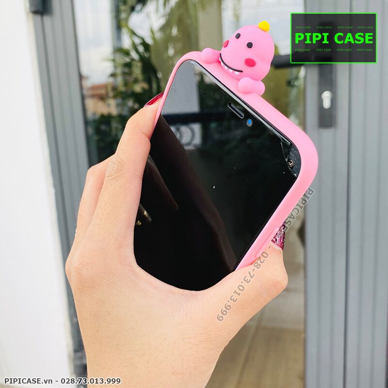 Ốp Lưng iPhone 11 - Khủng Long - Hồng