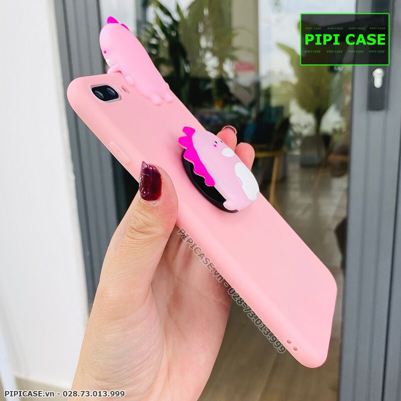 Ốp Lưng iPhone 8 Plus - Pop Khủng Long - Hồng