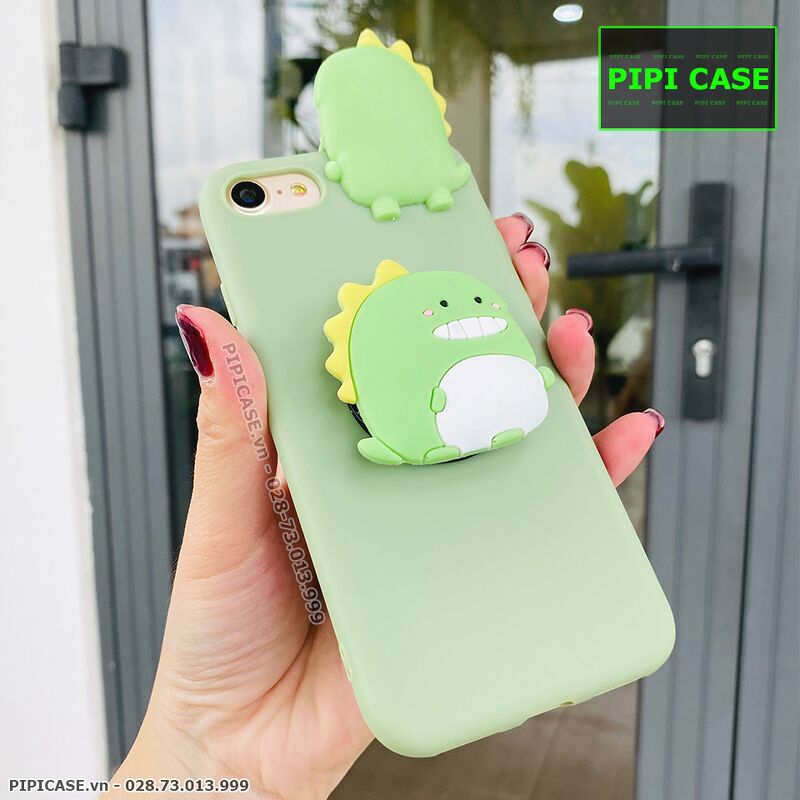 Ốp Lưng iPhone 7 / 8 - Pop Khủng Long - Xanh