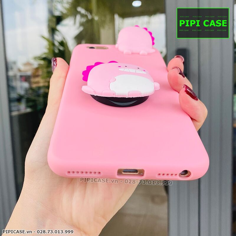 Ốp Lưng Oppo F1s - Pop Khủng Long - Hồng