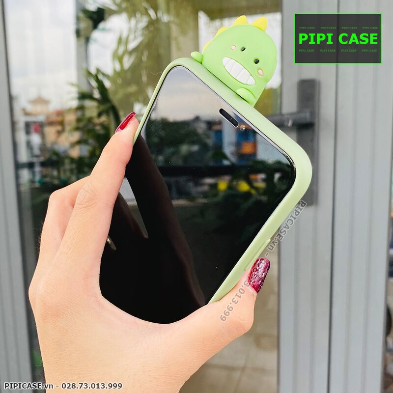 Ốp Lưng iPhone XS Max - Pop Khủng Long - Xanh