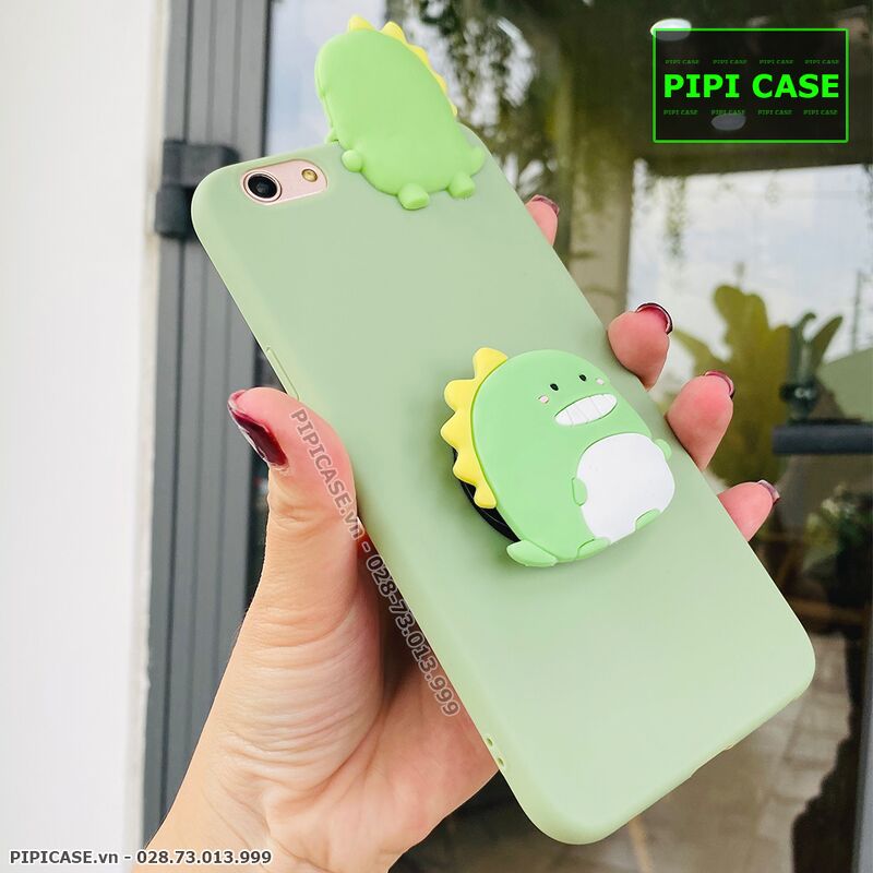 Ốp Lưng Oppo F1s - Pop Khủng Long - Xanh