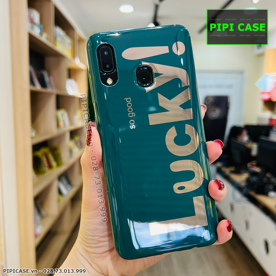 Ốp Lưng Samsung A20 / A30 - Lucky - Xanh Lá