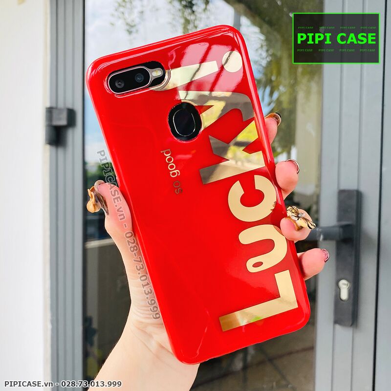 Ốp Lưng Oppo F9 - Lucky - Đỏ