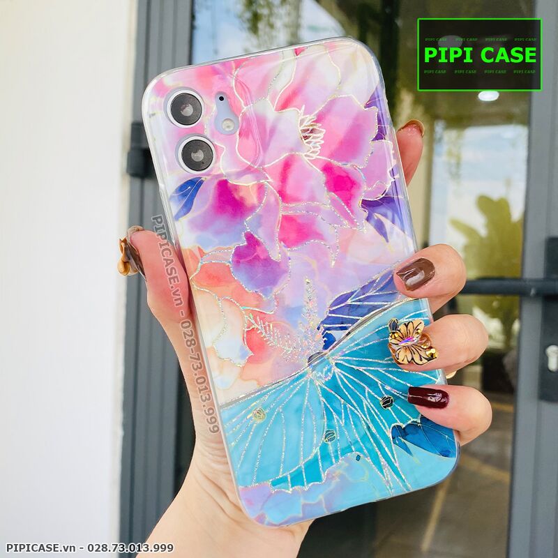Ốp Lưng iPhone 11 - Hoa Xuân - Xanh