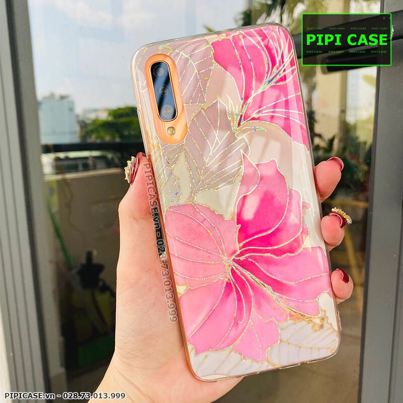 Ốp Lưng Samsung A70 - Hoa Xuân - Hồng