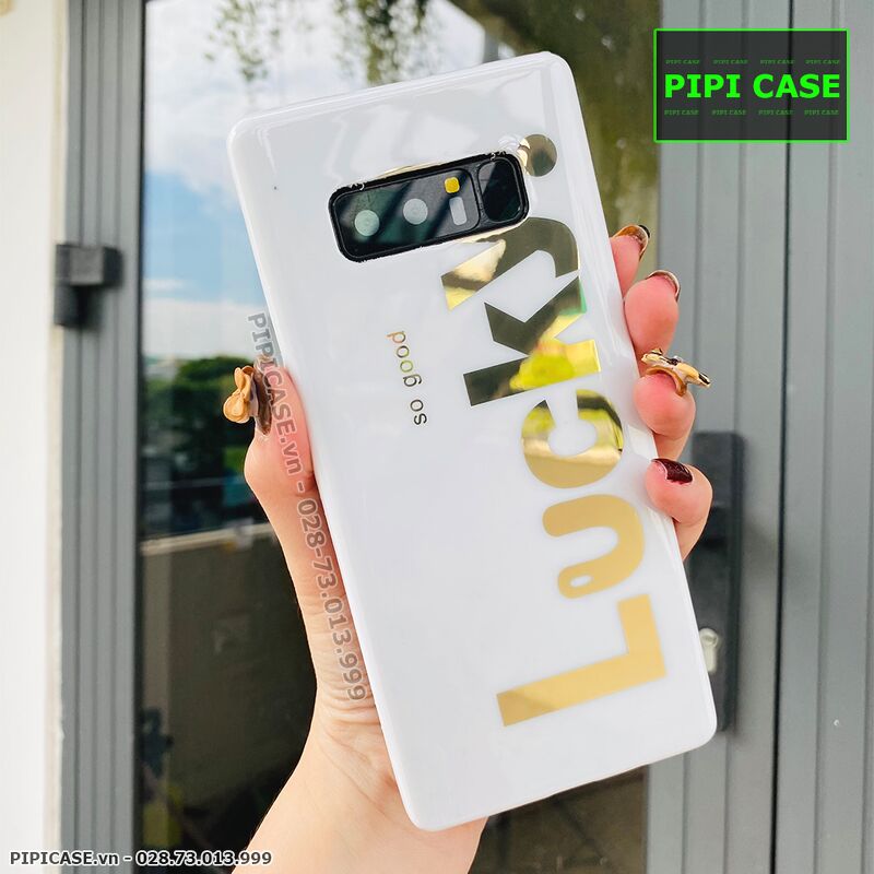 Ốp Lưng Samsung Note 8 - Lucky - Trắng